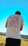 BUREK PREMIUM TEE - NATURAL RAW / PINK